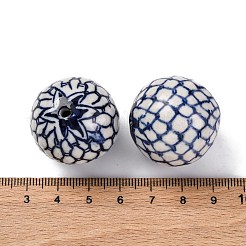 Perles en porcelaine manuelles&nbsp;X1-PORC-I027-19C