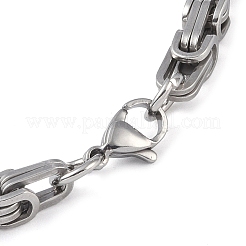 Braccialetti identificativi in acciaio inossidabile 201 anti-ossidazione&nbsp;BJEW-F331-08P
