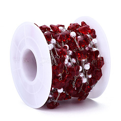 Farfalla di vetro e catene di perline in plastica abs&nbsp;CHS-N003-02-02