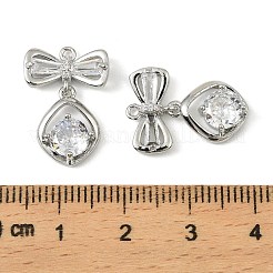 Pendentifs avec zircon cubiques à micro-pavés en laiton&nbsp;KK-C107-20B-P
