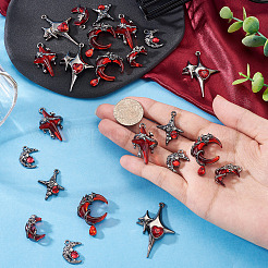 24 pz 6 stili pendenti in lega di resina&nbsp;FIND-TA0009-58