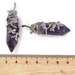 Natürlicher Amethyst mit zwei Enden&nbsp;G-C144-03P-02
