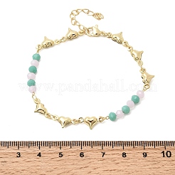 Armband aus Messinggliedern für Damen&nbsp;BJEW-K298-04G