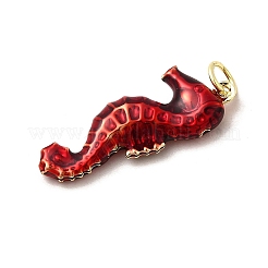 Ciondoli in ottone smaltato raffiguranti animali marini&nbsp;KK-I378-14G-C