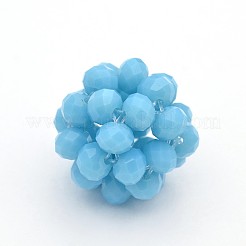 Perles rondes en verre imitation jade&nbsp;GLAA-A034-6mm-B