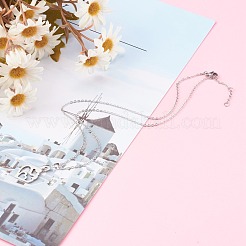 201 colliers pendentifs en acier inoxydable&nbsp;NJEW-JN03341-02