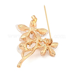 Legierung Kristall Strass Blumenbrosche&nbsp;JEWB-U006-14KCG