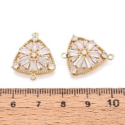Verbindungsanhänger mit durchsichtigem Zirkonia-Pavé aus Messing&nbsp;KK-N284-09G