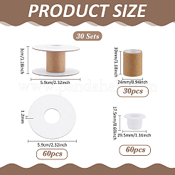 30 Beutel Papierfadenwickelspulen&nbsp;DIY-PH0031-88