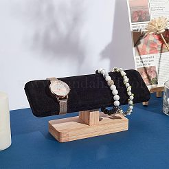 T-Bar-Armbandständer aus Bambussamt&nbsp;BDIS-WH0002-08