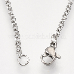 Colliers pendentifs en acier inoxydable 201 anti-ternissement&nbsp;NJEW-T009-JN083-1-40