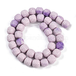Brins de perles sculptées teintées en coquillage synthétique&nbsp;SHEL-K007-11