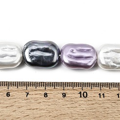 Colliers de perles de coquillage en verre électroplaqué&nbsp;BSHE-B009-F05-01