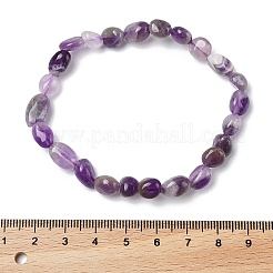 Bracelets en perles stretch améthyste naturelle&nbsp;LS-BJEW-K213-C22