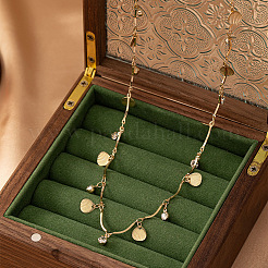 Muschelförmige Quastenlegierung mit klarem Glas für die Taille und den Bauch für Frauen&nbsp;FS-WG9D77C-01