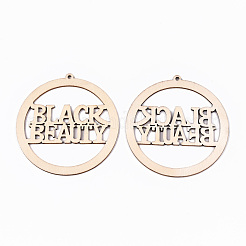 Ungefärbte natürliche Holzanhänger&nbsp;WOOD-N007-116