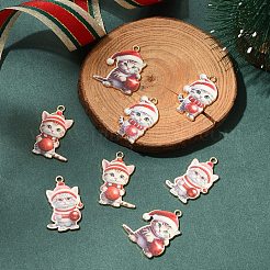 8 pièces 4 styles pendentifs en émail en alliage de noël&nbsp;FIND-YW0005-64