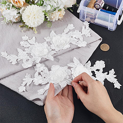 4 Stück bestickter Polyesterstoff zum Aufnähen&nbsp;DIY-GF0013-18