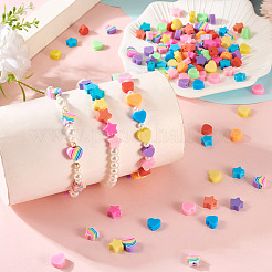 150pcs 2 Arten handgemachte Polymer-Ton-Perlen&nbsp;CLAY-TA0001-73