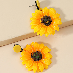 Übertriebene Sonnenblumen-Ohrstecker aus Acryl&nbsp;VQ9913
