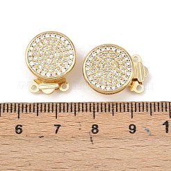 Fermoirs en laiton micro pavé de zircone cubique transparente&nbsp;KK-L255-02G-06