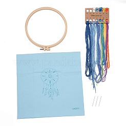 Diy gewebtes netz/netz mit federmuster stickset&nbsp;DIY-O021-19B