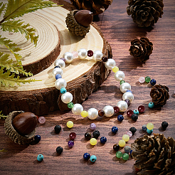 DIY-Sets zur Herstellung von Stretcharmbändern mit Chakra-Motiven&nbsp;DIY-SC0012-72