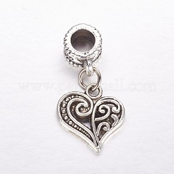 Tibetische Legierung europäische baumelnde Charms&nbsp;X-MPDL-J041-14AS