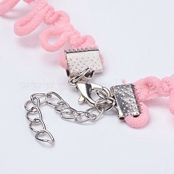 Colliers de tour de cou gothique en tissu&nbsp;NJEW-E085-29D