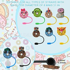 14 capuchon de paille anti-poussière en PVC et silicone&nbsp;AJEW-CJ0001-25