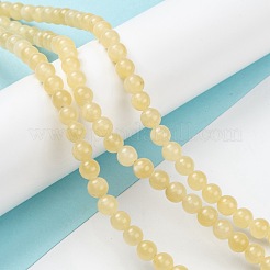 Chapelets de perles en jade topaze naturelle&nbsp;G-P454-01B-01