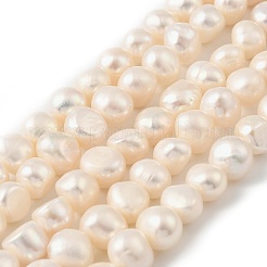 Fili di perle di perle d'acqua dolce coltivate naturali&nbsp;PEAR-P064-19J-04D