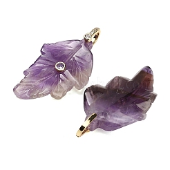 Natürlichen Amethyst Edelsteinanhänger&nbsp;G-K372-06G-A03