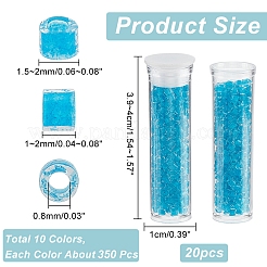 3500 Stück 10 Farben GlasZylinderförmigperlen&nbsp;SEED-NB0001-78