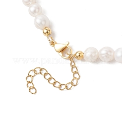 Collane di perline lucide a due lati con perle d'acqua dolce coltivate naturali per donna&nbsp;NJEW-JN05334-01