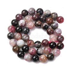 Colliers de perles rondes en tourmaline multicolore naturelle&nbsp;G-I162-01-8mm