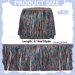 Bordure en dentelle à pampilles en polyester&nbsp;OCOR-WH0070-250B