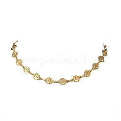 Collane da donna con catena a maglie cave a spirale in acciaio inossidabile 304&nbsp;NJEW-JN06395-01