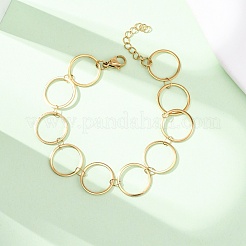 Bracelets à maillons annulaires en acier inoxydable 304&nbsp;BJEW-P373-02C-G