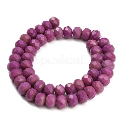 Hilos de cuentas facetadas de jade blanco natural teñido&nbsp;GG-CBAE966-01B-B