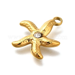 Placcatura ionica (ip) ciondoli in strass in acciaio inossidabile 304&nbsp;STAS-A104-16G