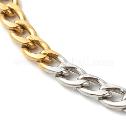 Bracciali a maglie in acciaio inossidabile 304 bicolore&nbsp;BJEW-JB06390