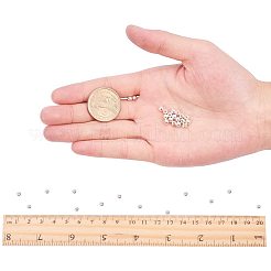 Perline distanziatrici rotonde in ottone con placcatura a cremagliera e placcatura sotto vuoto in PVD&nbsp;KK-PH0004-13S-RS