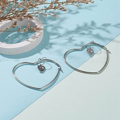 Pendientes de aro de acero inoxidable&nbsp;EJEW-JE04453-03