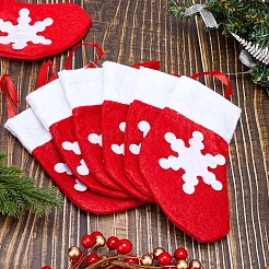 Weihnachtssocken vlies besteck set taschen&nbsp;LS-AJEW-WH0329-96