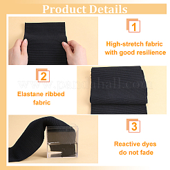 Polyester-Rippstoff für Bündchen&nbsp;DIY-WH0430-351A