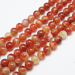 Naturelles agate rouge perle brins&nbsp;G-G880-05-6mm