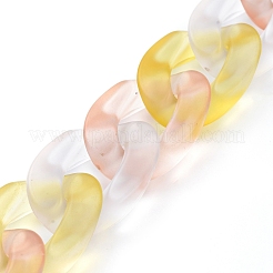 Transparente handgefertigte Bordsteinkette aus Acryl&nbsp;AJEW-JB00543-04