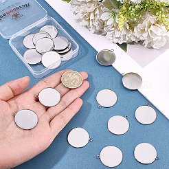 20 pz 304 ciondolo cabochon in acciaio inox&nbsp;STAS-BBC0010-67P-02