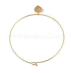 Collar de latón con dije de perla de imitación ABS&nbsp;BJEW-Q350-05C-G